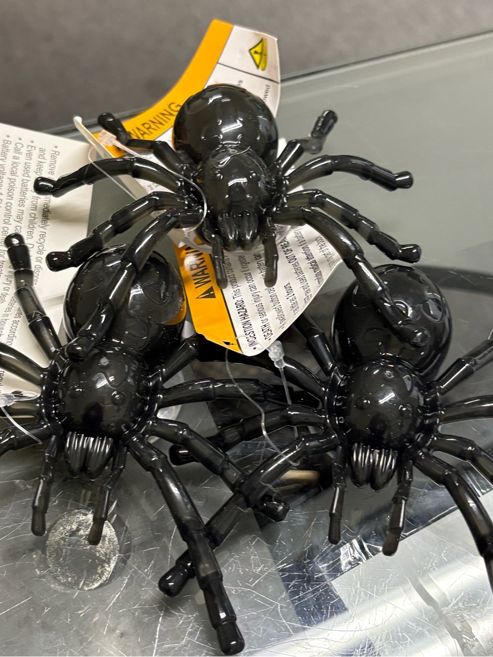 Black Decorative Spider Wall Accent - Glossy Halloween Décor